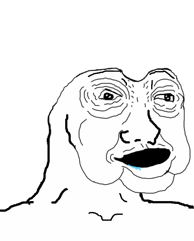 Brainlet wrinkley eyes — Brainlet meme