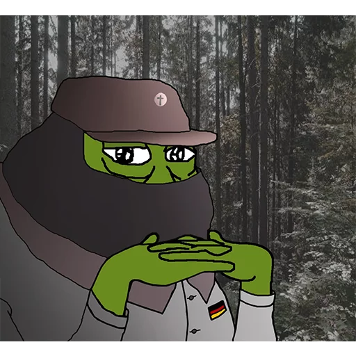Forest trench coat Groyper sticker — Sticker Packs meme
