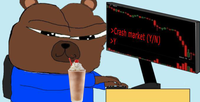 Bobo sipping milkshake crashing market — Bobo meme