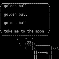 Golden bull ascii art — Reaction meme