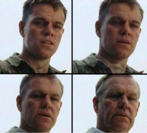Saving private ryan getting old — Reaction meme