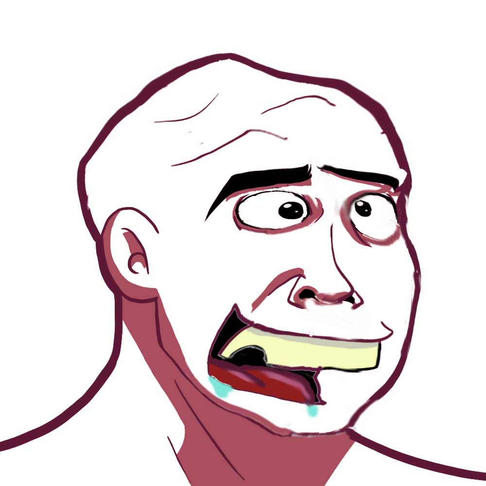 Pink nujak idiot — Wojak meme