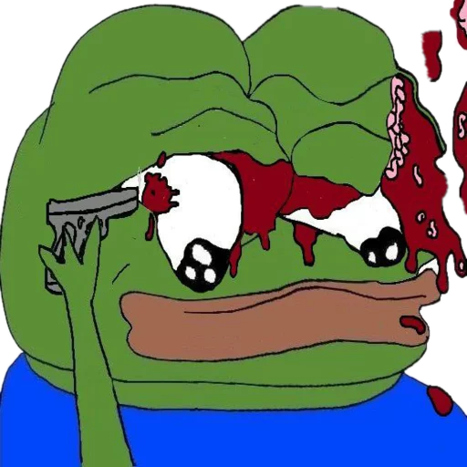 Bloody head Frog Friends sticker — Sticker Packs meme