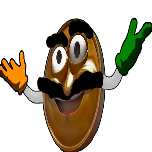 Waving coin Jeet Degen sticker — Sticker Packs meme