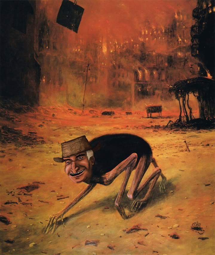 Aussie guy post apocalyptic ruins — Reaction meme