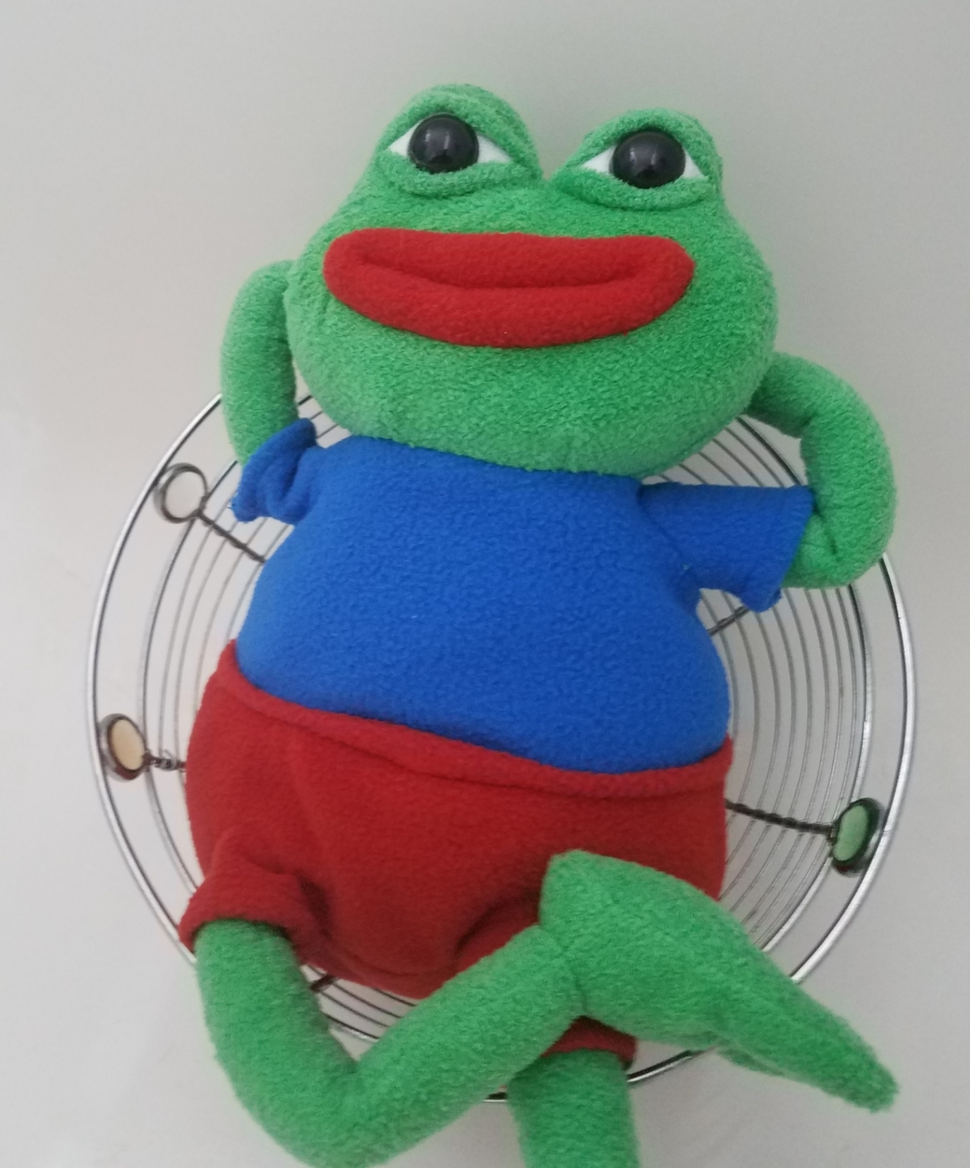 Pepe plush chilling — Pepe meme