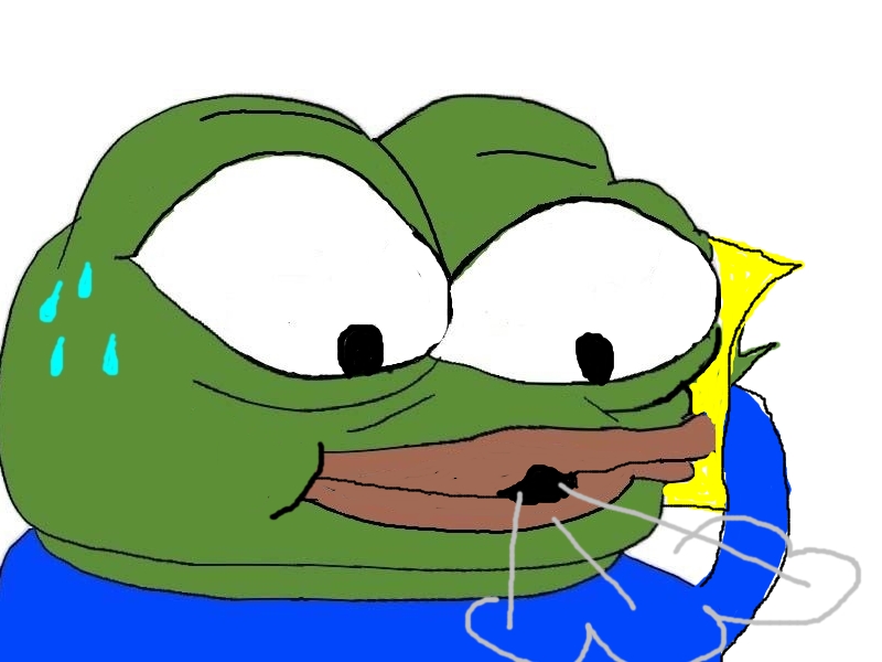 Pepe sweating exhale — Pepe meme