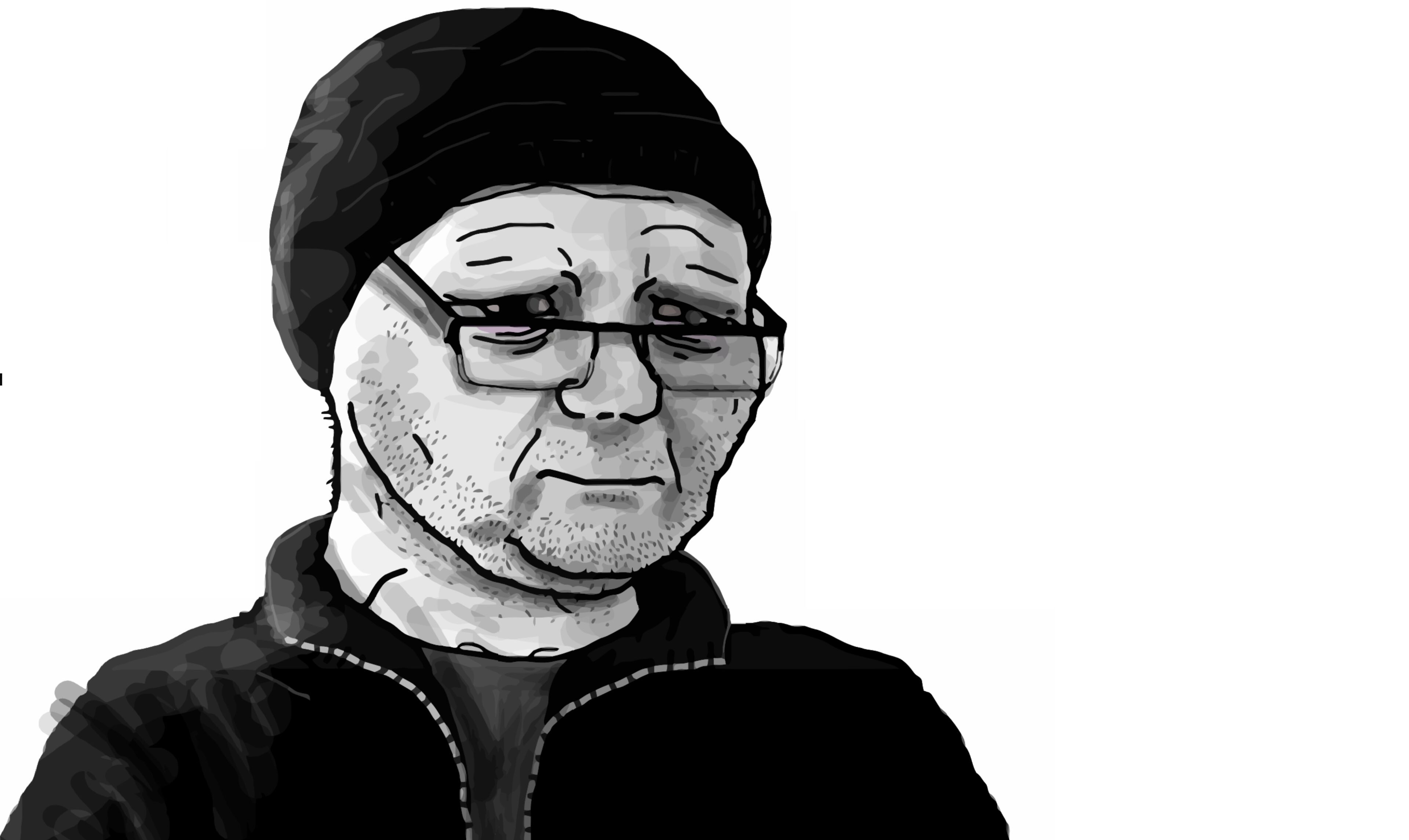 Wojak old doomer high def — Wojak meme