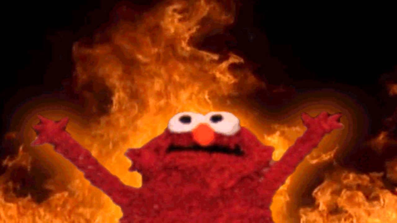 Elmo fire meme template — Templates meme