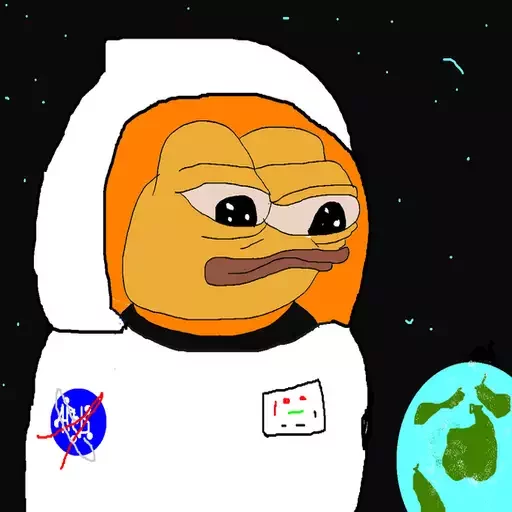 Astronaut in space Frog Friends sticker — Sticker Packs meme