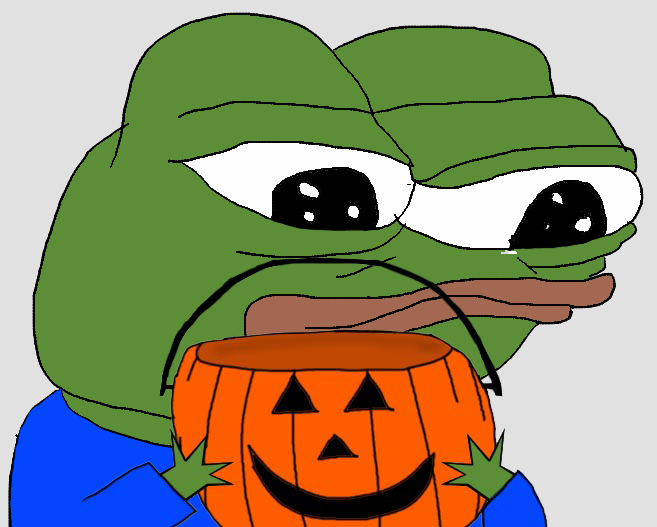 Pepe halloween bucket — Pepe meme