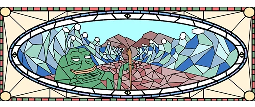 Stained glass family Groyper sticker — Sticker Packs meme