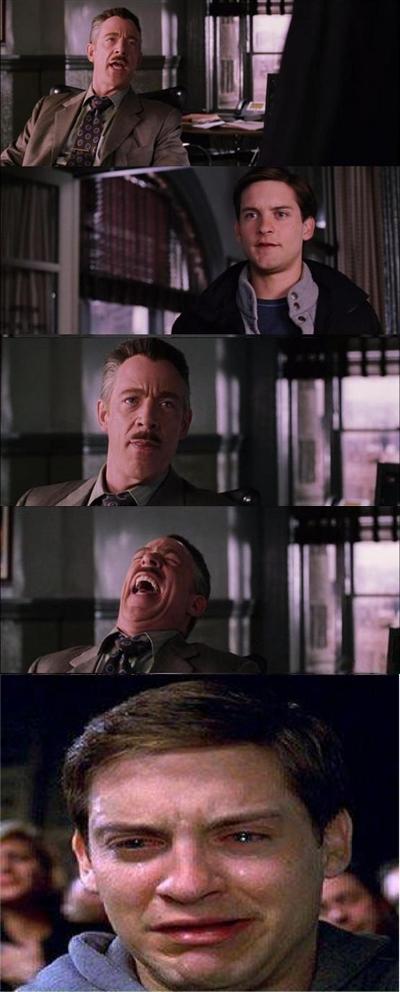 Peter Parker Cry meme template — Templates meme