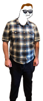 Boomer plaid shirt sad — Boomer meme