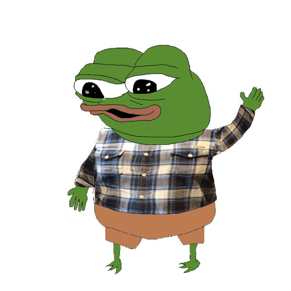 Pepe plaid shirt waving — Pepe meme