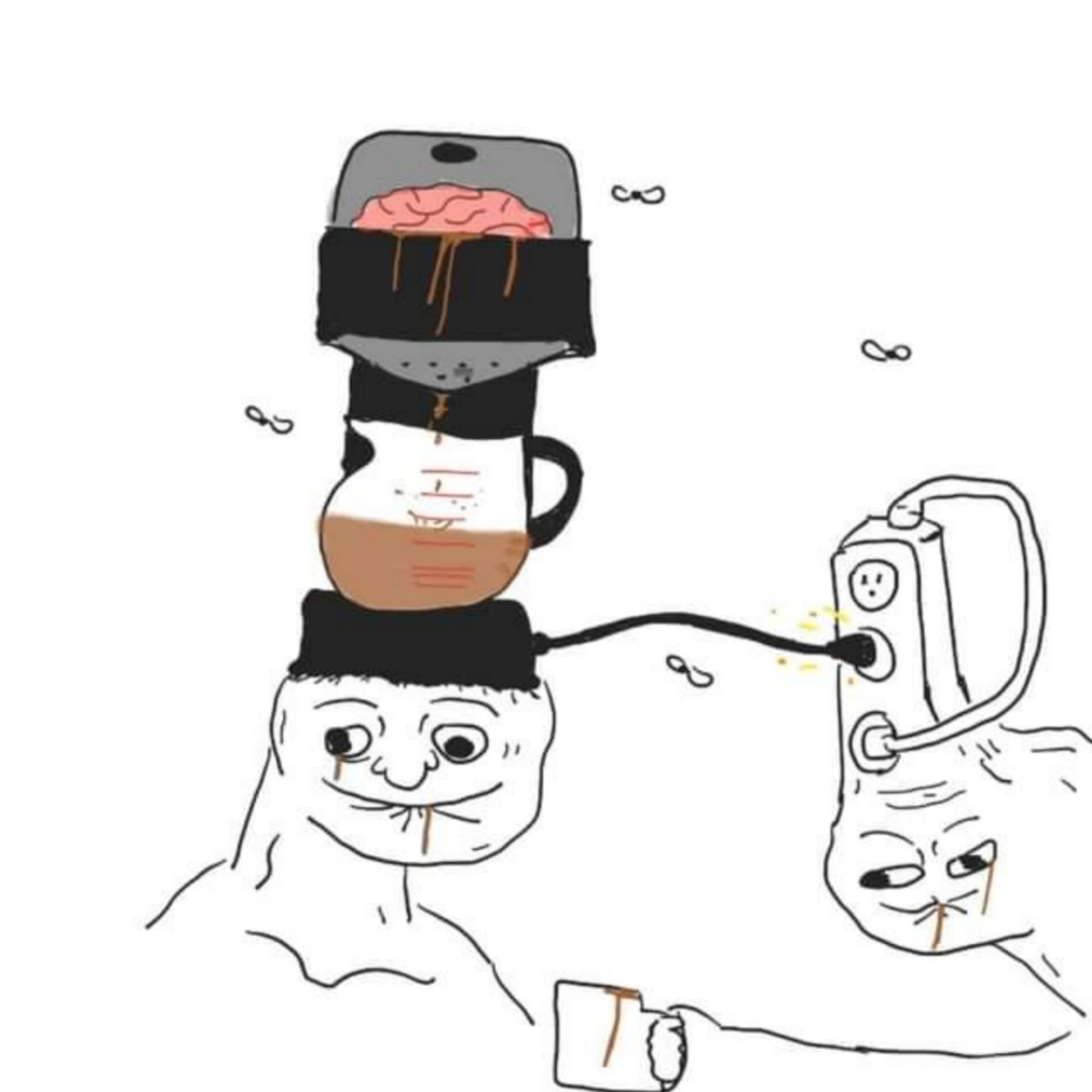Brainlets coffee pot power strip — Brainlet meme