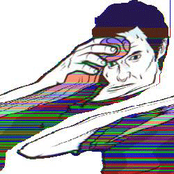Sweating guy meme glitch — Reaction meme