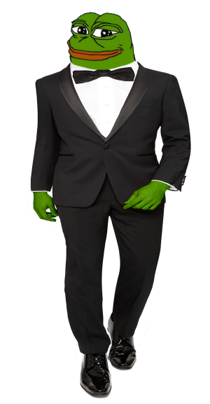 Pepe fancy tux walk — Pepe meme