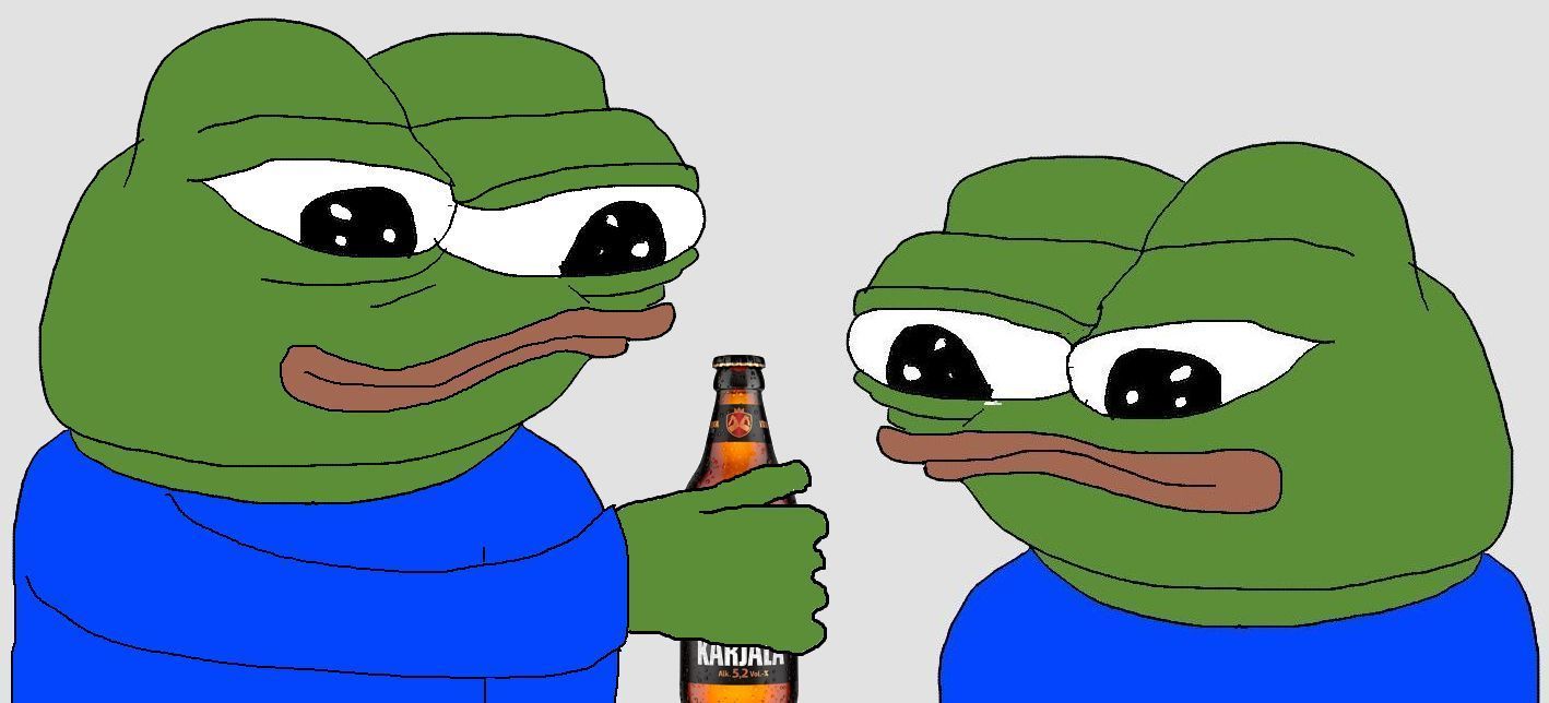 Pepe shares beer — Pepe meme