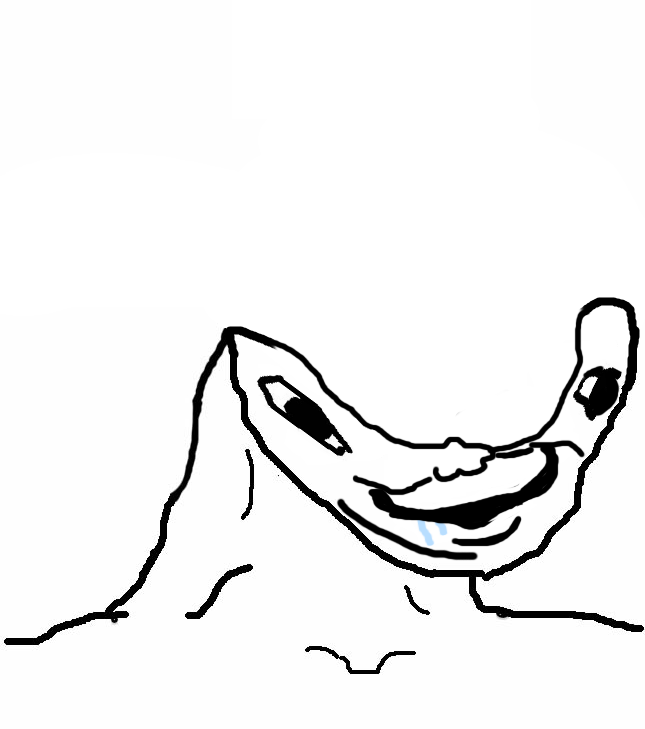 Brainlet u shaped head drooling — Brainlet meme