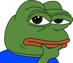 Pepe thinking hand on chin — Pepe meme