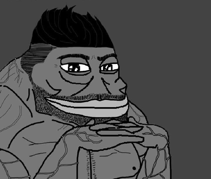 Pepe chad sleek n tears — Pepe meme