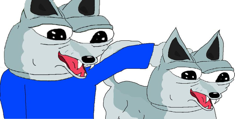 Pepe dog petting pepe dog — Pepe meme