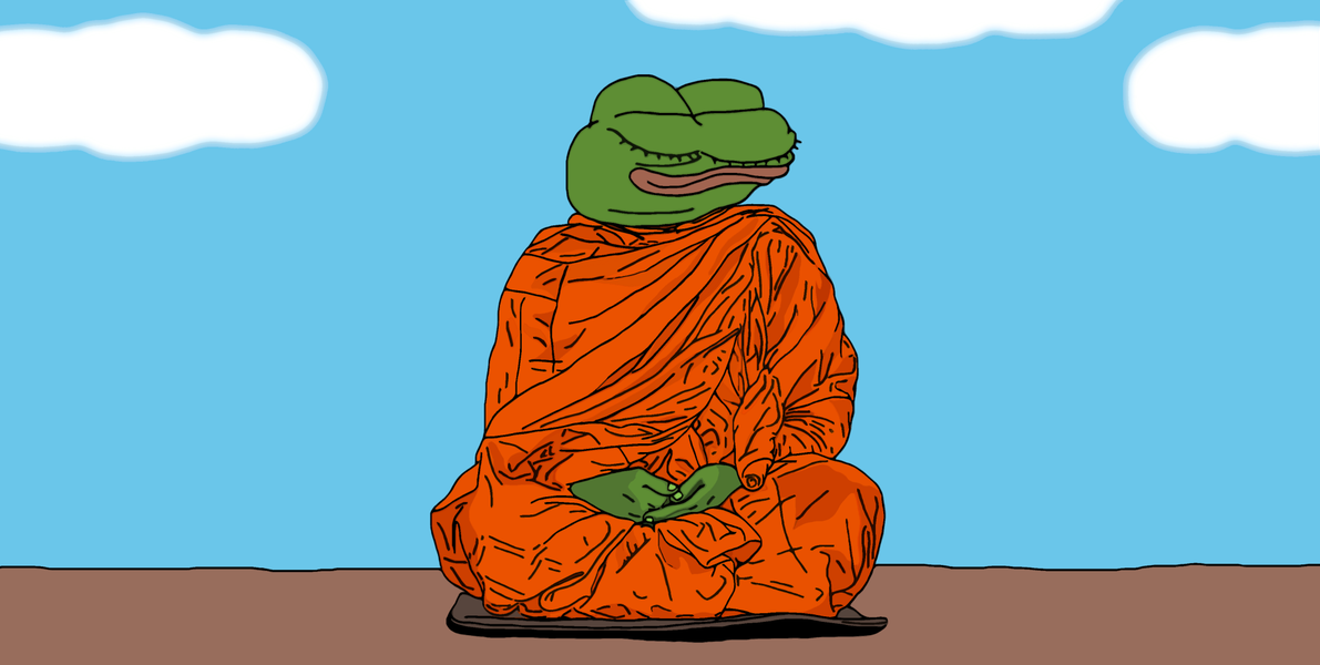 Pepe meditation monk — Pepe meme
