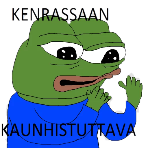 Disgusting warning Frog Friends sticker — Sticker Packs meme