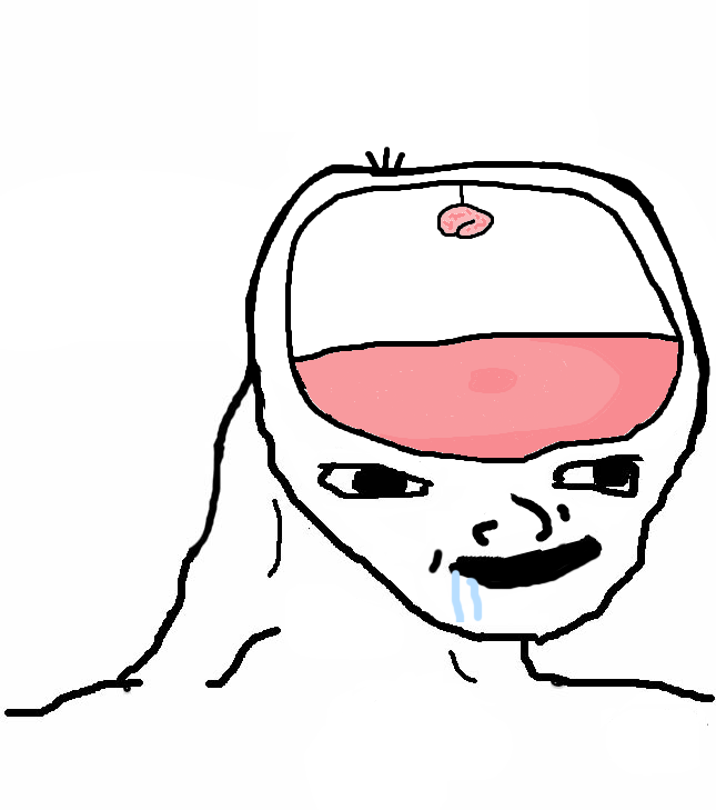 Brainlet pink small brain — Brainlet meme