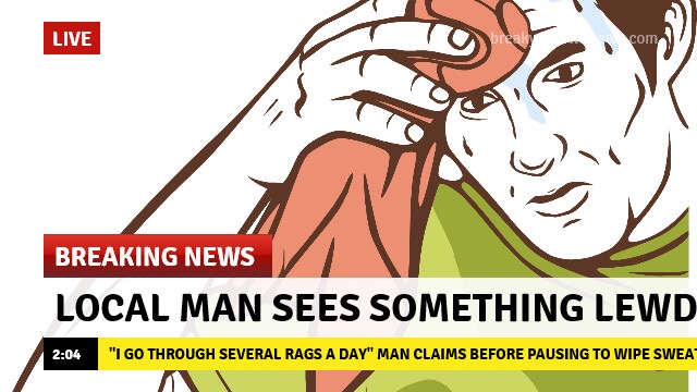 Sweaty guy meme news report — Reaction meme