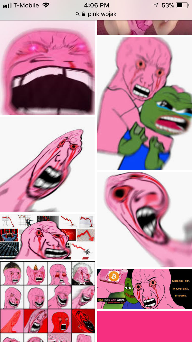 Pink woajk iphone pictures — Wojak meme
