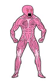 Pink wojak flexing exposed muscle — Wojak meme