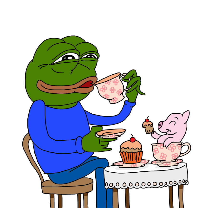 Pepe tea party — Pepe meme