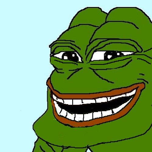 Pepe large jaw smiling — Pepe meme