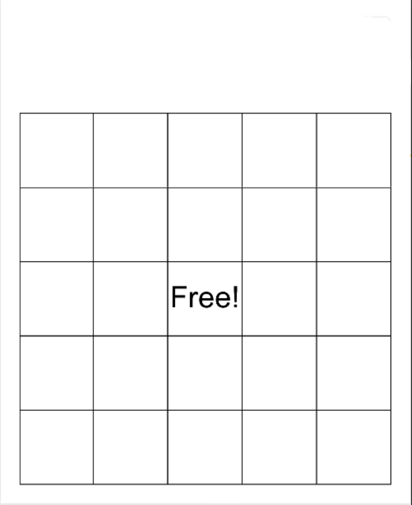 Blank Bingo meme template — Templates meme