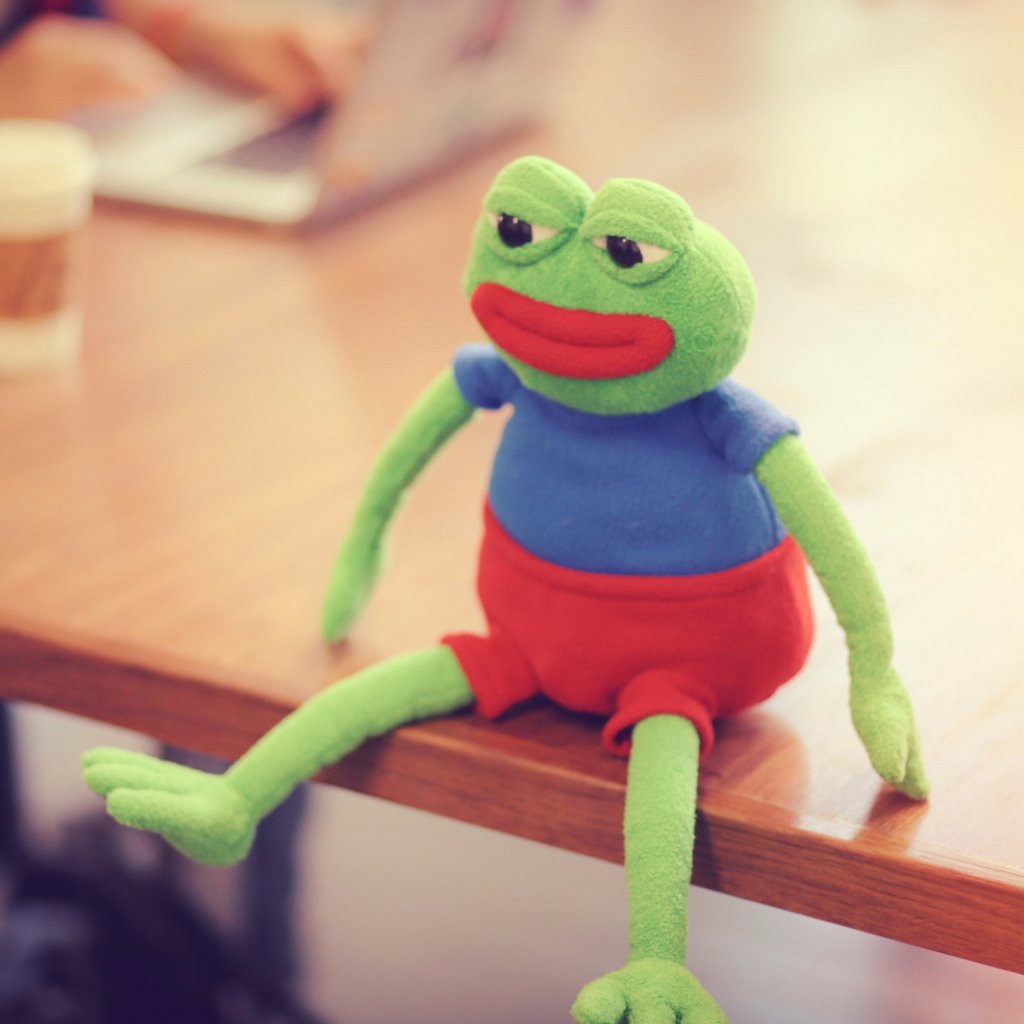 Pepe plush table — Pepe meme