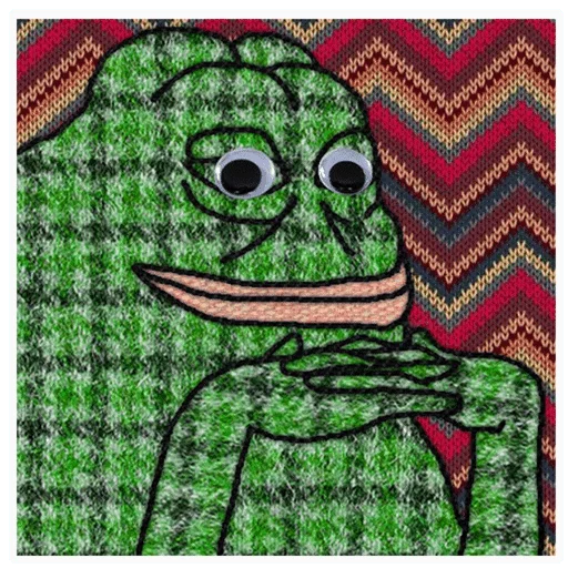 Creepy carpet portrait Groyper sticker — Sticker Packs meme