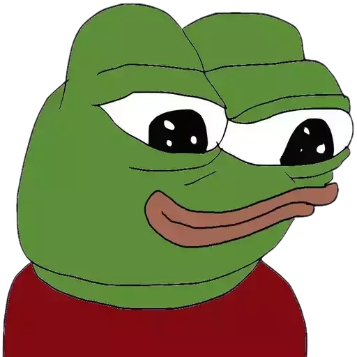 Red sweater portrait Frog Friends sticker — Sticker Packs meme