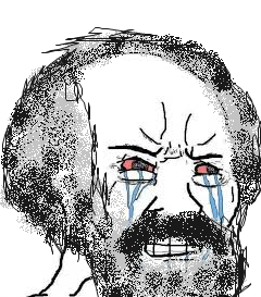 Wojak karl marx crying angry — Wojak meme