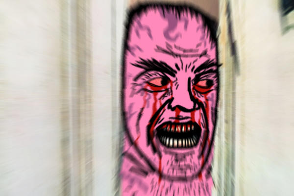 Pink wojak jack nicholson shining door — Wojak meme