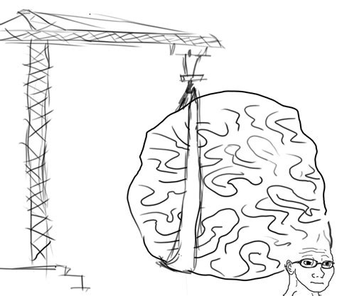 Wojak big brain crane — Wojak meme