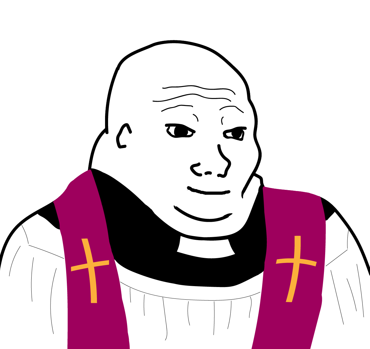Wojak fat priest — Wojak meme