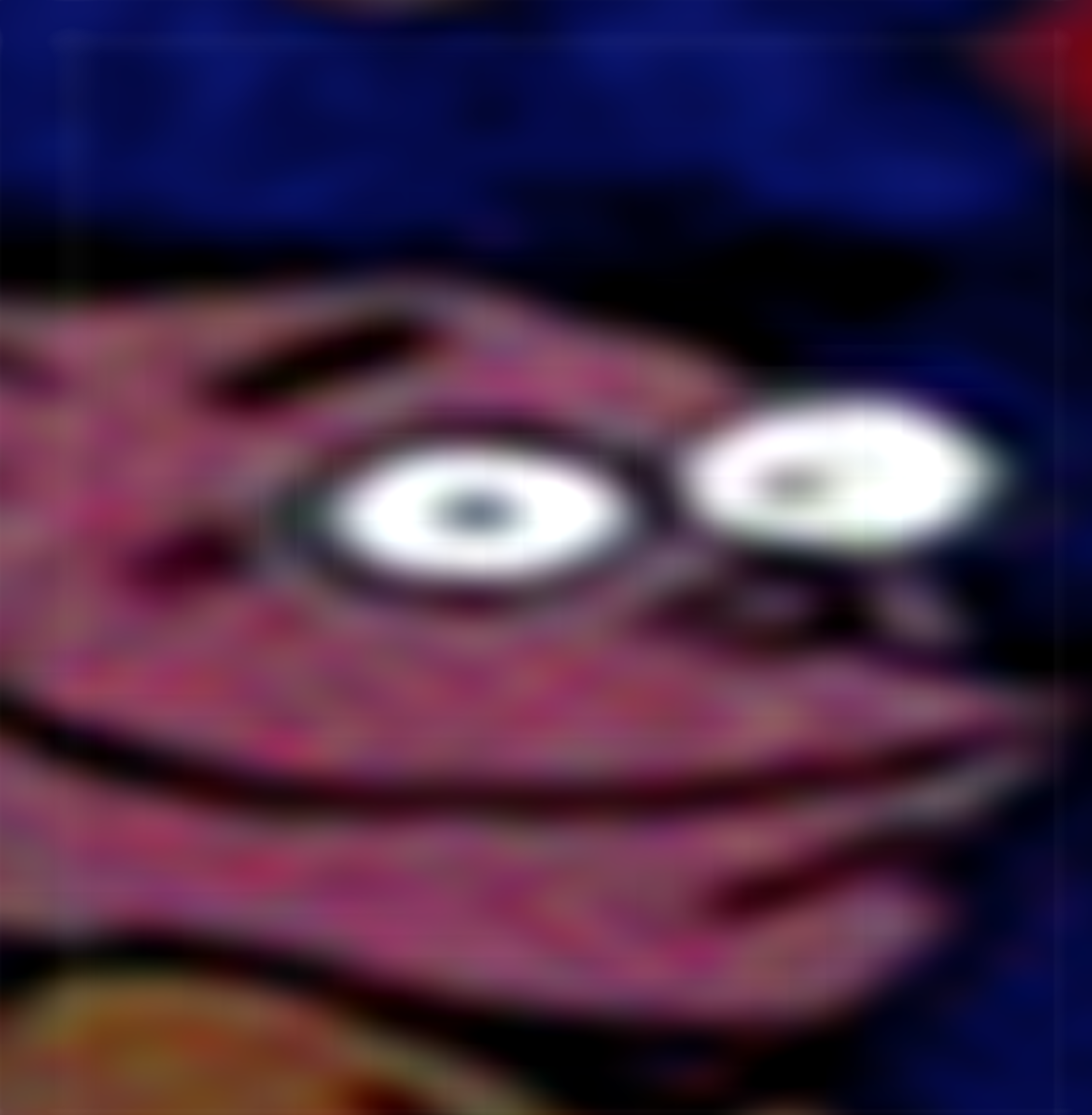 Cartoon face creepy eyes — Reaction meme