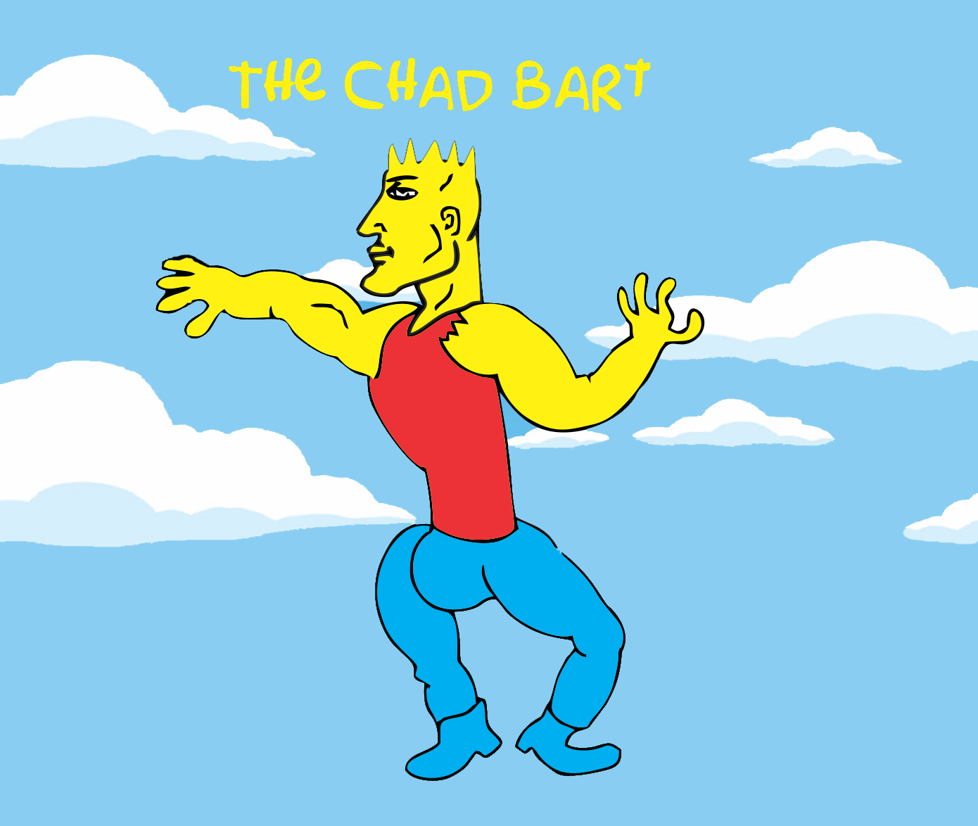 Chad bart in clouds — Reaction meme
