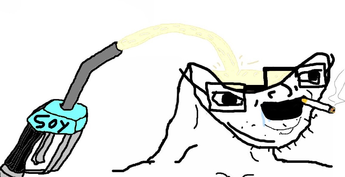 Brainlet soy boy juice — Brainlet meme
