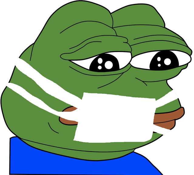 Pepe wearing face mask — Pepe meme