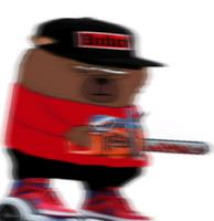 Bobo chainsaw riding hoverboard — Bobo meme