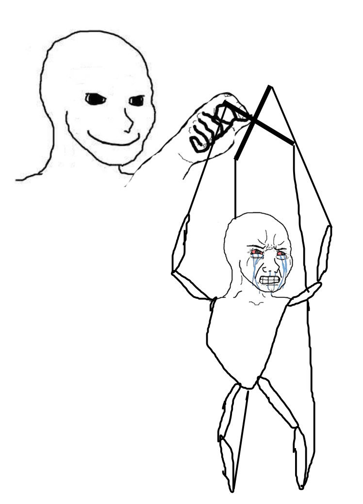 Wojak crying puppet — Wojak meme
