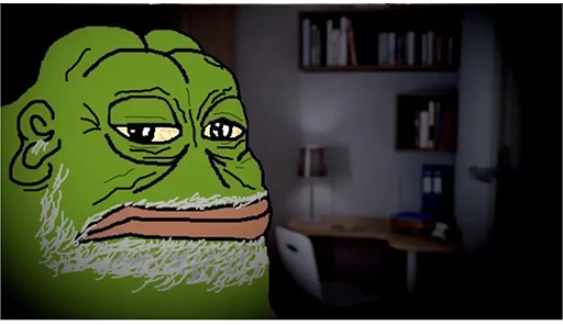 Scary old face Groyper sticker — Sticker Packs meme
